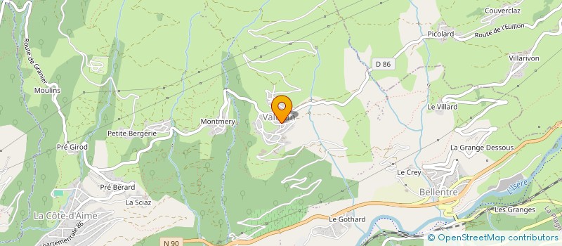 localisation de l'entreprise ASSOCIATION LE P'TIT THEATRE  LA PLAGNE TARENTAISE