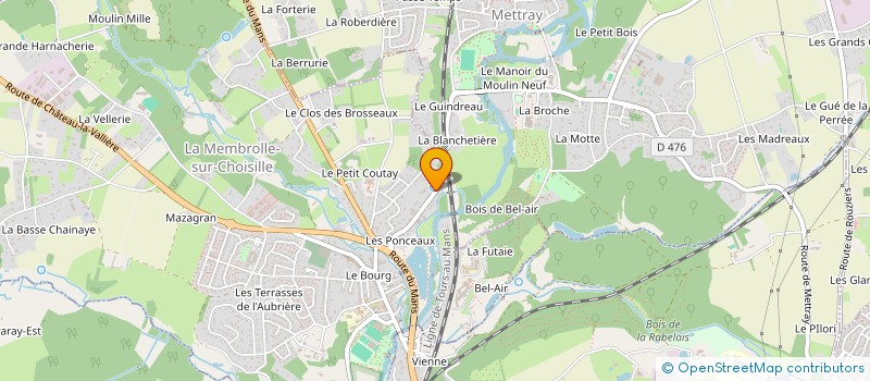 localisation de l'entreprise ASSOCIATION LE P'TIT TOURS  LA MEMBROLLE-SUR-CHOISILLE