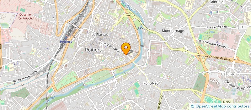 localisation de l'entreprise ASSOCIATION LE PACHA  POITIERS