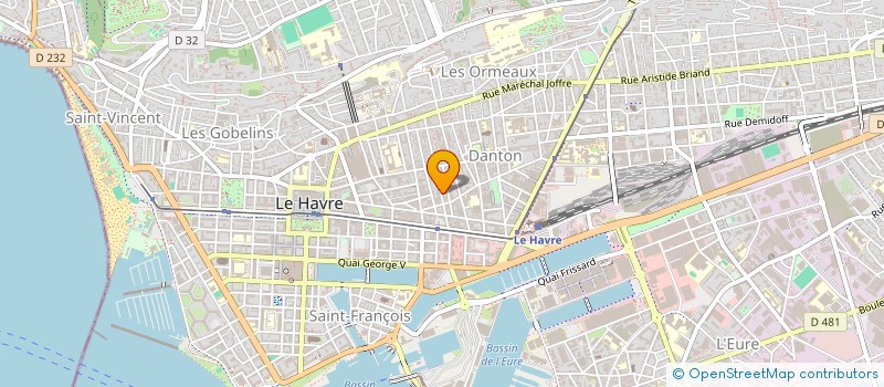 localisation de l'entreprise ASSOCIATION LE PORTIQUE à LE HAVRE