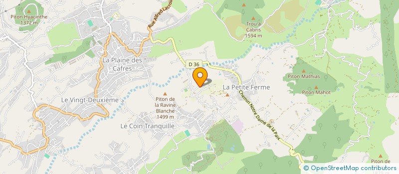 localisation de l'entreprise ASSOCIATION LE POTAGER DES HAUTS  LE TAMPON