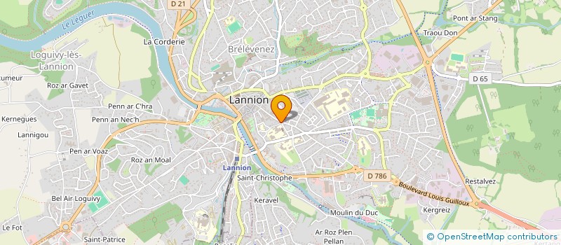 localisation de l'entreprise ASSOCIATION LE RAYONNEMENT DE L'ECOLE  LANNION