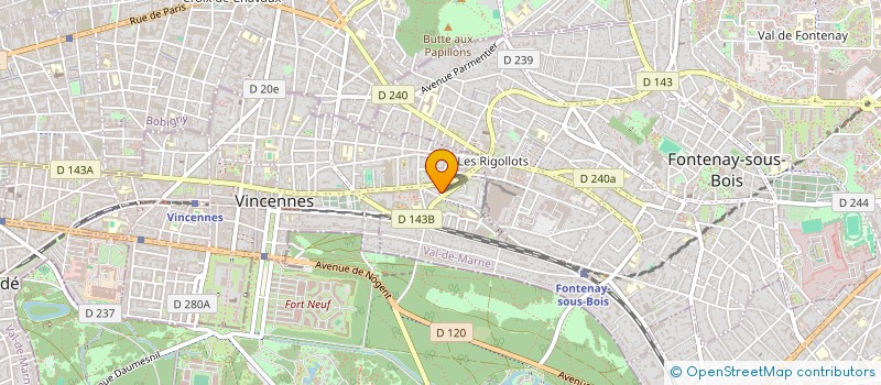 localisation de l'entreprise ASSOCIATION LE SCENE FRANCAISE à VINCENNES