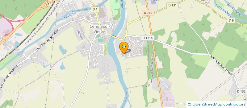 localisation de l'entreprise ASSOCIATION LE TEMPLE DES CHATS A FREFOIRE  CENON-SUR-VIENNE