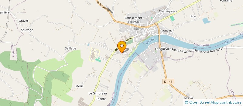 localisation de l'entreprise ASSOCIATION LE THEATRE DE SACHA ET NINO  CLAIRAC