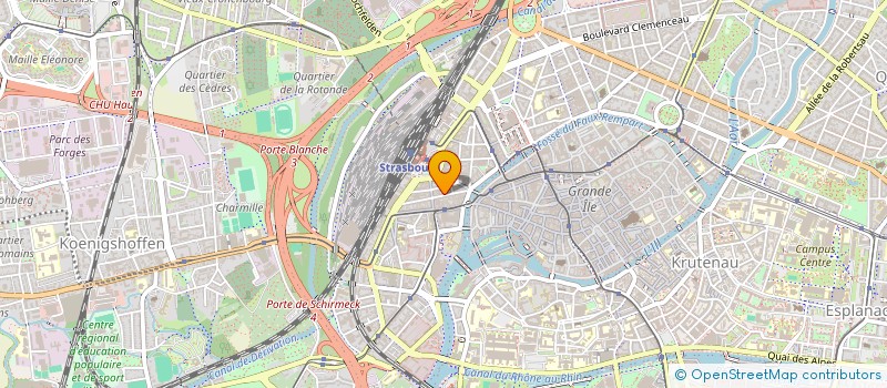 localisation de l'entreprise ASSOCIATION LE TOIT CENTRE HEBERGEMENT à STRASBOURG