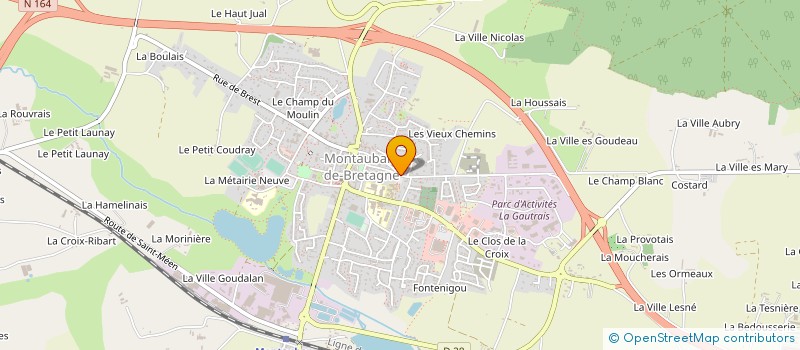 localisation de l'entreprise ASSOCIATION LE TREFLE A QUATRE FEUILLES  MONTAUBAN-DE-BRETAGNE