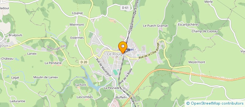 localisation de l'entreprise ASSOCIATION LE TRI FOUILLIS à LE ROUGET-PERS