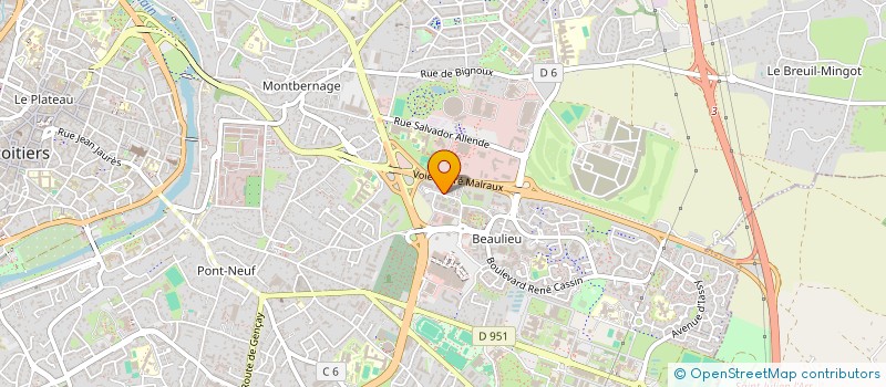 localisation de l'entreprise ASSOCIATION LE TRYPTIQUE à POITIERS