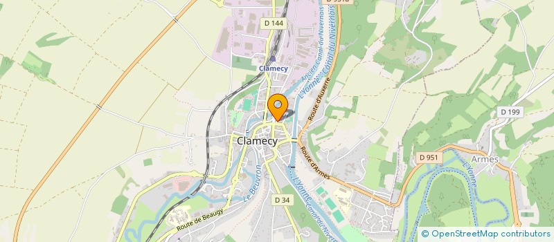 localisation de l'entreprise ASSOCIATION LE VARNE à CLAMECY
