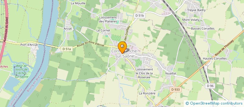 localisation de l'entreprise ASSOCIATION LECTURE ET LOISIRS  CORMORANCHE-SUR-SAONE