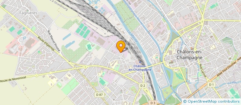 localisation de l'entreprise ASSOCIATION LES 3S : SPORT, SOLIDARITE, SANTE  CHALONS-EN-CHAMPAGNE