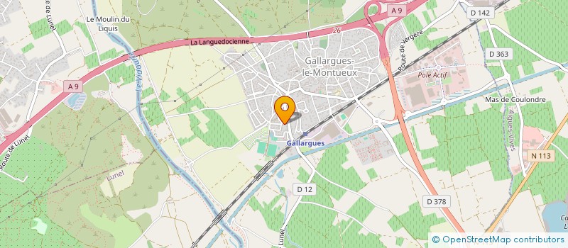 localisation de l'entreprise ASSOCIATION LES 4 PATTES DE GALLUS  GALLARGUES-LE-MONTUEUX