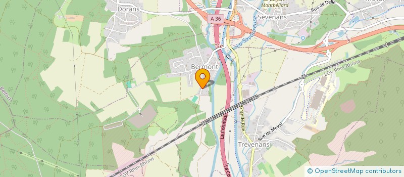 localisation de l'entreprise ASSOCIATION LES 4 VILLAGES à BERMONT