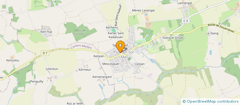 localisation de l'entreprise ASSOCIATION LES AMIS DE LA CHAPELLE ND DE KERINEC  POULLAN-SUR-MER