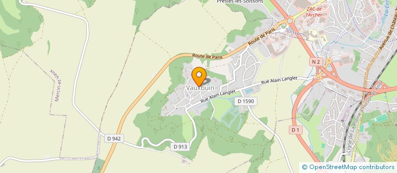 localisation de l'entreprise ASSOCIATION LES AMIS DE VAUXBUIN  VAUXBUIN