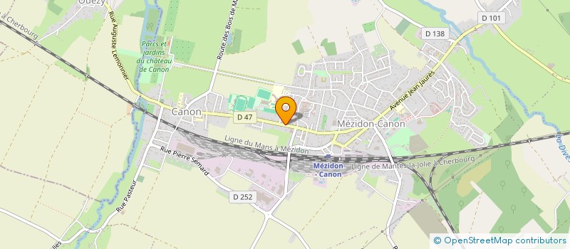 localisation de l'entreprise ASSOCIATION LES AMIS DES ECOLES LAIQUES  MEZIDON VALLEE D'AUGE