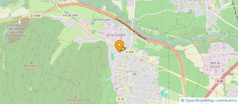 localisation de l'entreprise ASSOCIATION LES AMIS DU BADBRONN  CHATENOIS