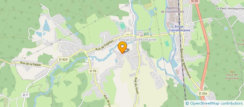 localisation de l'entreprise ASSOCIATION LES AMIS DU CHEVAL à ETIVAL-CLAIREFONTAINE