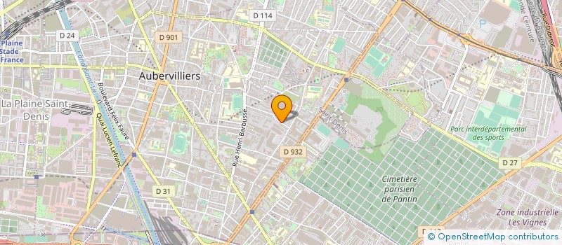 localisation de l'entreprise ASSOCIATION LES AMIS DU LIVRE  AUBERVILLIERS