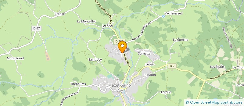 localisation de l'entreprise ASSOCIATION LES AMIS DU PLATEAU à MAZET-SAINT-VOY