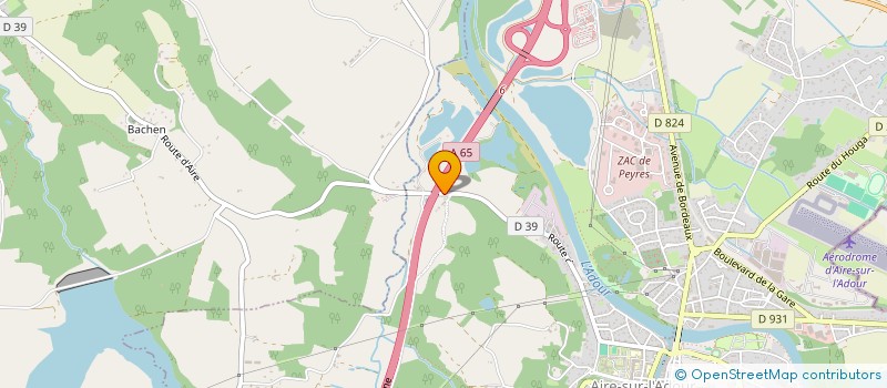 localisation de l'entreprise ASSOCIATION LES ARTS VERTS  AIRE-SUR-L'ADOUR