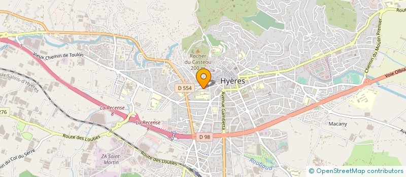 localisation de l'entreprise ASSOCIATION LES AS DU KART à HYERES