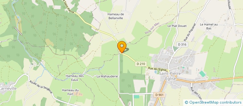 localisation de l'entreprise ASSOCIATION LES ATELIERS  SAINT-PIERRE-EGLISE