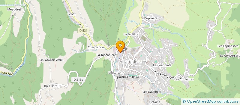 localisation de l'entreprise ASSOCIATION LES ATELIERS ARC EN CIEL  VILLARD-DE-LANS