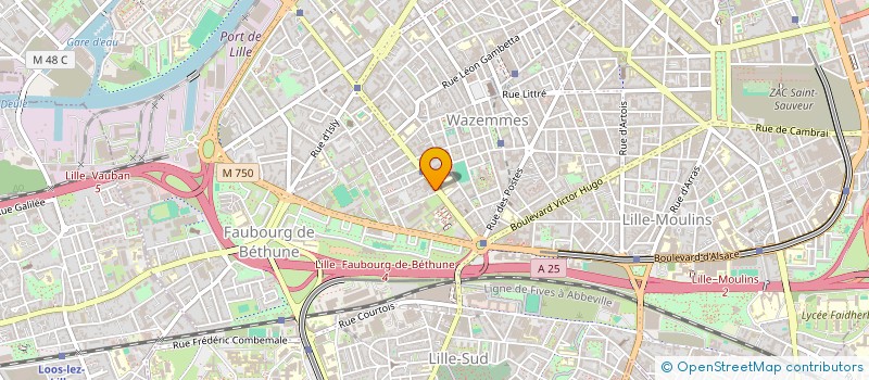 localisation de l'entreprise ASSOCIATION LES ATELIERS D ORIGINES NON CONTROLEES  LILLE