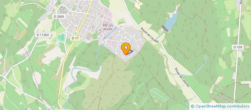 localisation de l'entreprise ASSOCIATION LES AVANTS  SAINT-MATHIEU-DE-TREVIERS