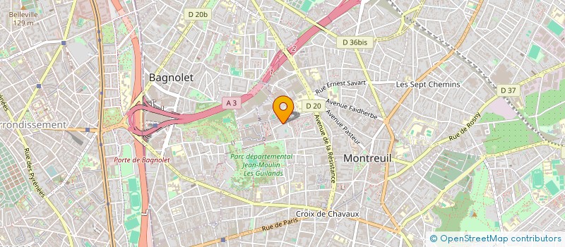 localisation de l'entreprise ASSOCIATION LES BAMBINS DE LA NOUE à MONTREUIL