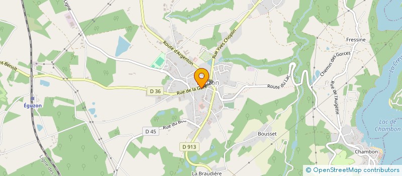 localisation de l'entreprise ASSOCIATION LES BARBOUIL'O à EGUZON-CHANTOME