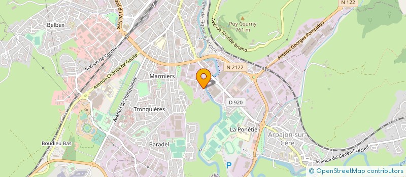 localisation de l'entreprise ASSOCIATION LES BLEUETS REGAIN à AURILLAC