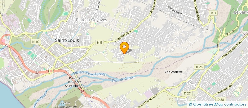 localisation de l'entreprise ASSOCIATION LES CALEBASSES 974 à SAINT-LOUIS