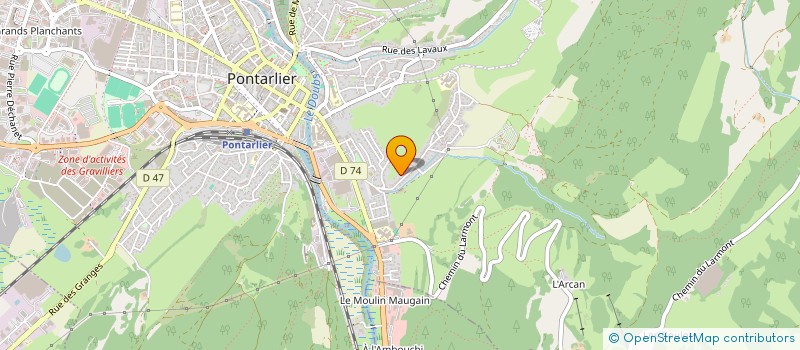 localisation de l'entreprise ASSOCIATION LES CAVALIERS DU PONEY CLUB DU LARMONT  PONTARLIER