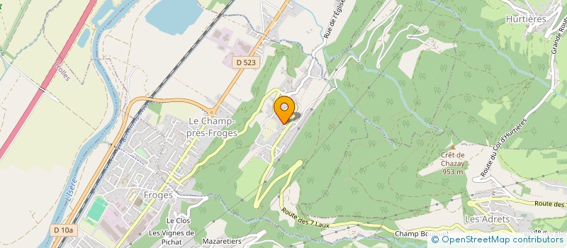 localisation de l'entreprise ASSOCIATION LES CHAMPIOTS  LE CHAMP-PRES-FROGES