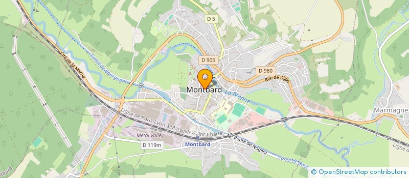 localisation de l'entreprise ASSOCIATION LES CHATS DE LA RUE à MONTBARD