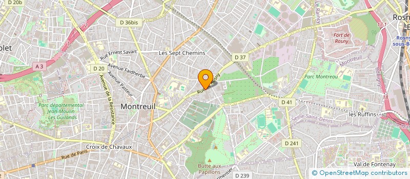 localisation de l'entreprise ASSOCIATION LES CHAUDRONNERIES à MONTREUIL