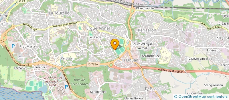 localisation de l'entreprise ASSOCIATION  LES CHIENS GUIDES D'AVEUGLES DU FINISTERE à QUIMPER