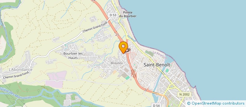 localisation de l'entreprise ASSOCIATION LES CITOYENS SOLIDAIRES DE L'EST à SAINT-BENOIT
