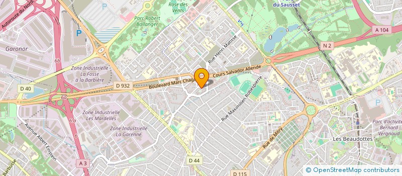 localisation de l'entreprise ASSOCIATION LES COLIS DU COEUR à AULNAY-SOUS-BOIS