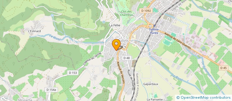 localisation de l'entreprise ASSOCIATION LES COPAINS D'ABORD  TULLINS