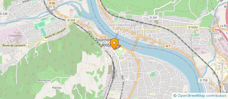 localisation de l'entreprise ASSOCIATION LES CREATEURS D4EFFETS ET MATIERES à TOURNON-SUR-RHONE