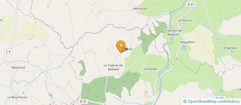 localisation de l'entreprise ASSOCIATION LES CRINS DE BABAUD à SAINT-PRIEST-LIGOURE
