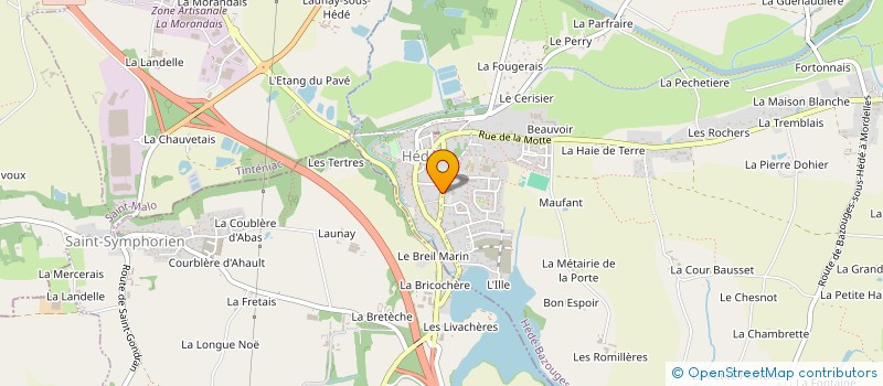 localisation de l'entreprise ASSOCIATION LES DAUPHINS  HEDE-BAZOUGES