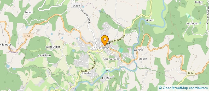 localisation de l'entreprise ASSOCIATION LES DEUX VALLEES à ALBOUSSIERE