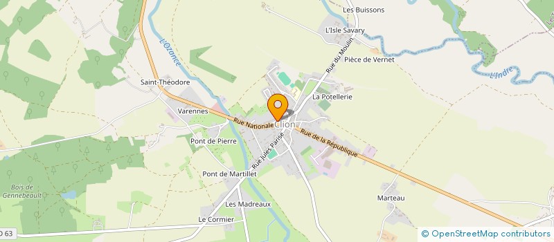 localisation de l'entreprise ASSOCIATION LES ECUREUILS à CLION