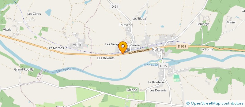 localisation de l'entreprise ASSOCIATION LES ECUREUILS RUFFECOIS à RUFFEC