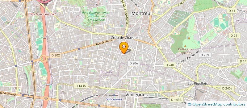 localisation de l'entreprise ASSOCIATION LES EMPLUMES à MONTREUIL